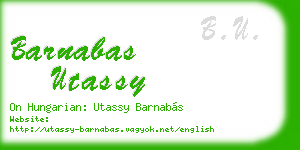 barnabas utassy business card